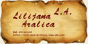 Lilijana Aralica vizit kartica